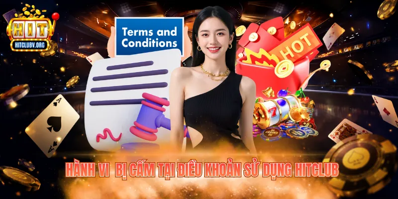Hành vi  bị cấm tại điều khoản sử dụng Hitclub