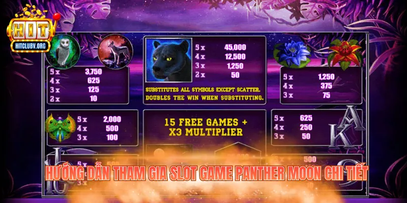 Hướng dẫn tham gia slot game Panther Moon chi tiết